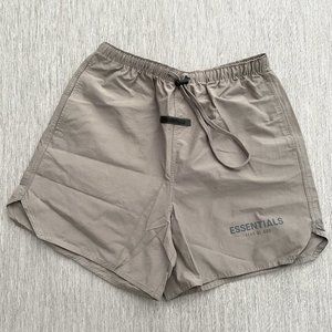 Essentials Fear of God taupe track shorts